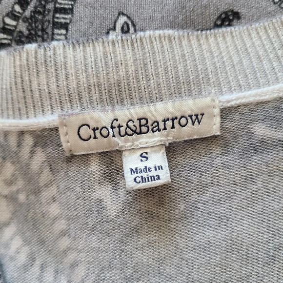 Croft & Barrow Cardigan / Gray & Black / Size Small - Picture 7 of 7